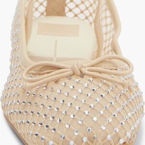 Dolce Vita Sand Crystal Mesh Ballet Flats size 7.5 NEW in box